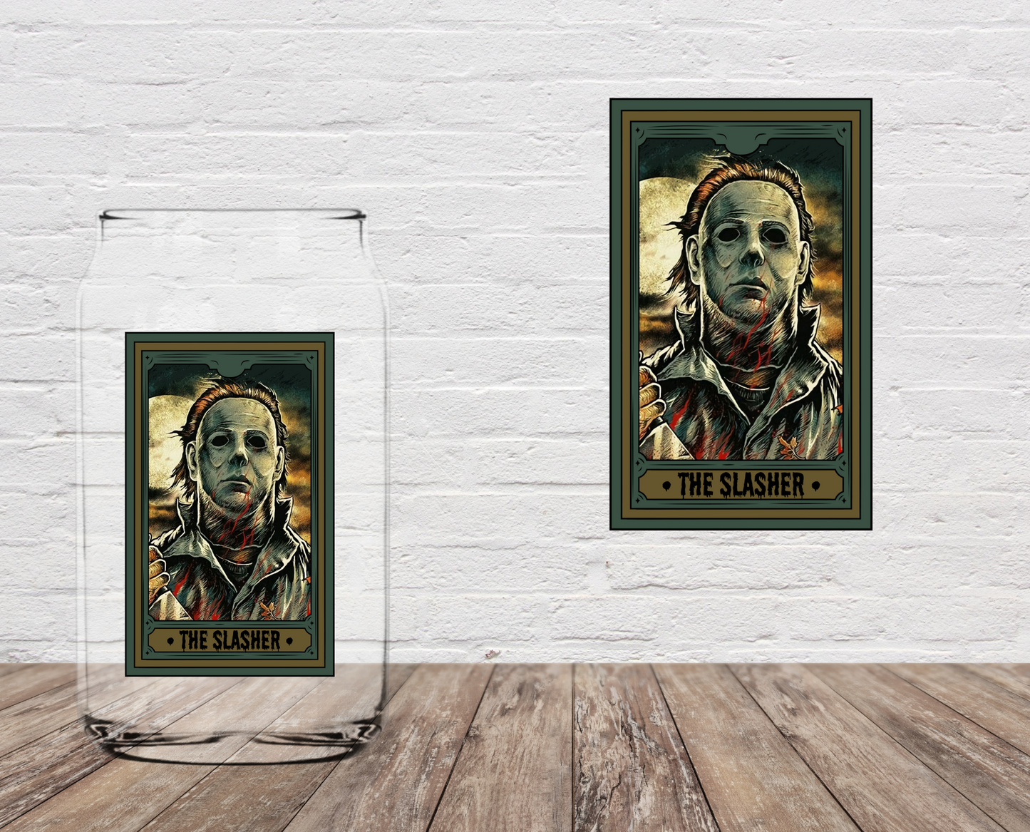 The Slasher Tarot Card DOUBLE SIDED SEASONAL 4" UV DTF