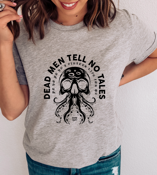 Dead Men Tell No Tales (BLACK) SINGLE COLOR DTF TRANSFER