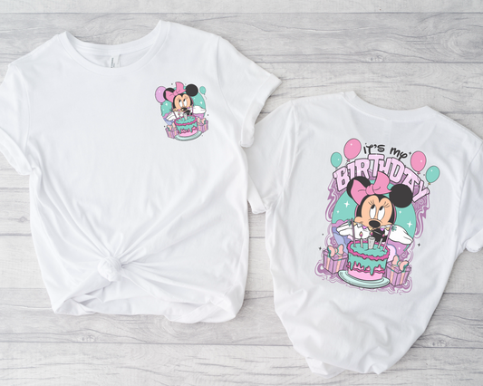 It's My Birthday Girl Mouse SET DTF Transfer