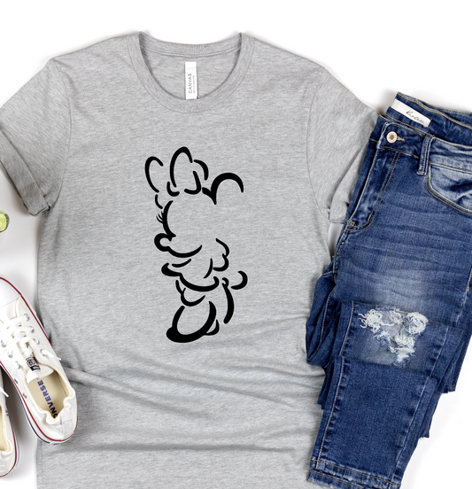 Mouse Girl (BLACK) SINGLE COLOR DTF TRANSFER