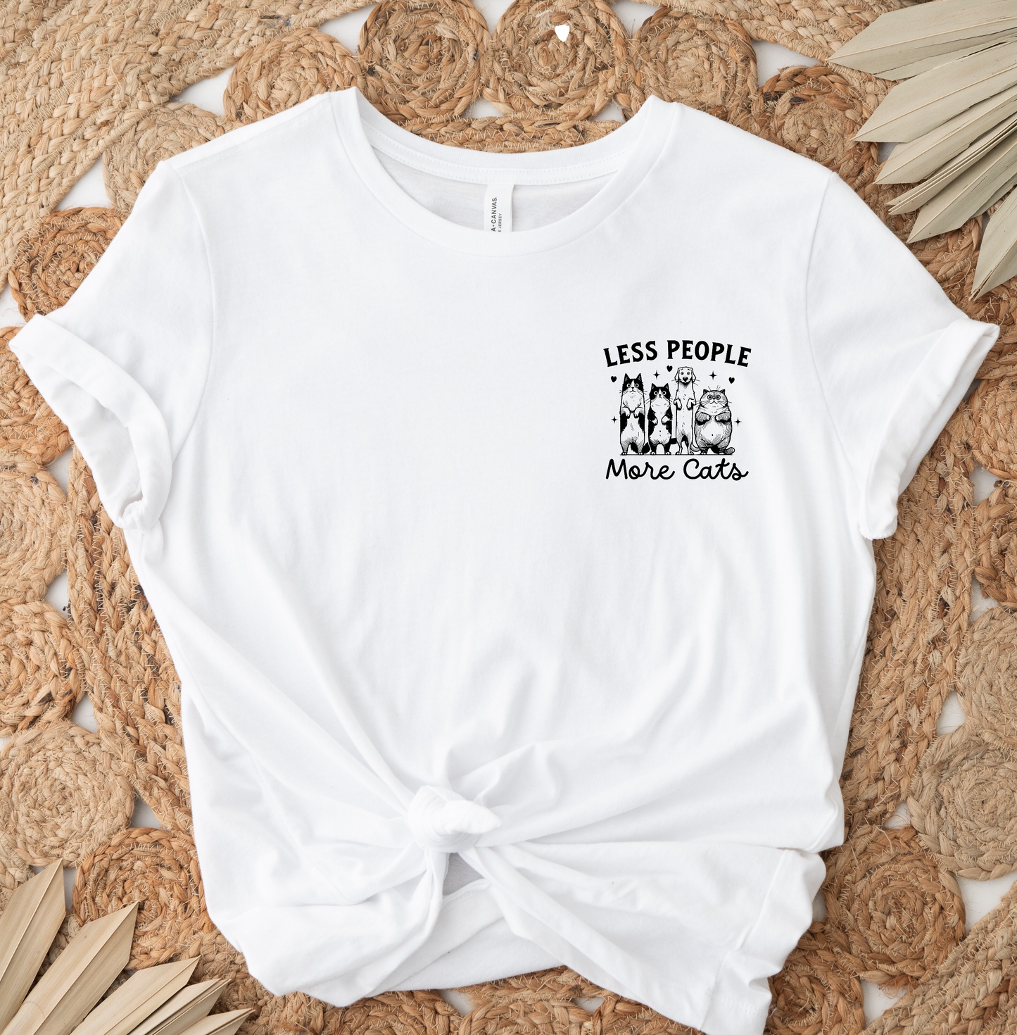 Less People More Cats (BLACK) SINGLE COLOR DTF TRANSFER