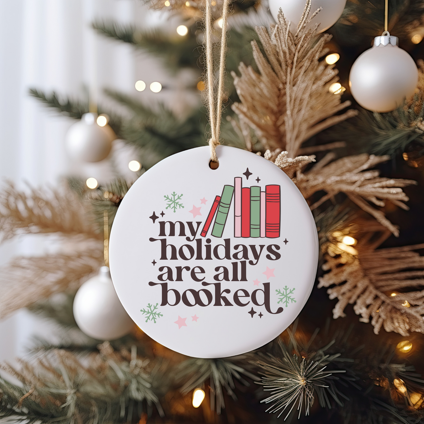 GOOD My Holidays Are All Booked Ornament Size UV DTF DOUBLE SIDED