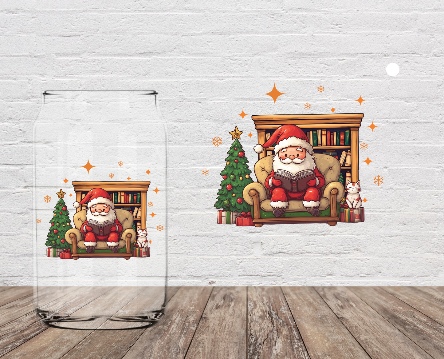 GOOD Santa Reading 4" UV DTF