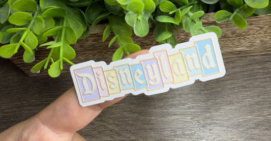 Magical Land Textured White Vinyl Sticker