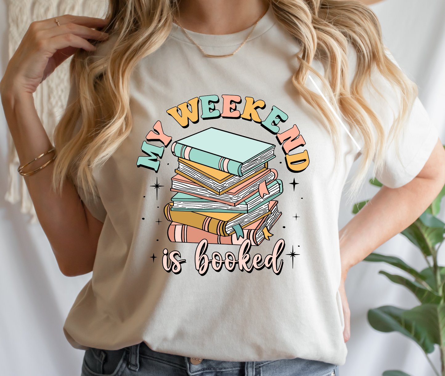 My Weekend Is Booked Green & Orange DTF Transfer