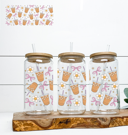 Coquette Iced Coffee UV Wrap / Lid DOUBLE SIDED