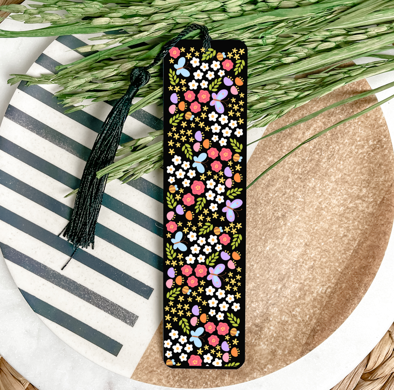 Floral Butterflies UV BOOKMARK