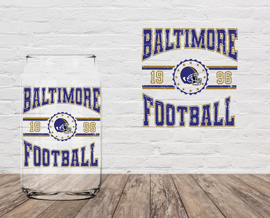 Baltimore Football LAST CHANCE 4" UV DTF