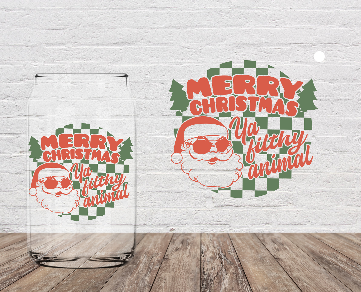 GOOD Merry Christmas Ya Filthy Animal 4" UV DTF