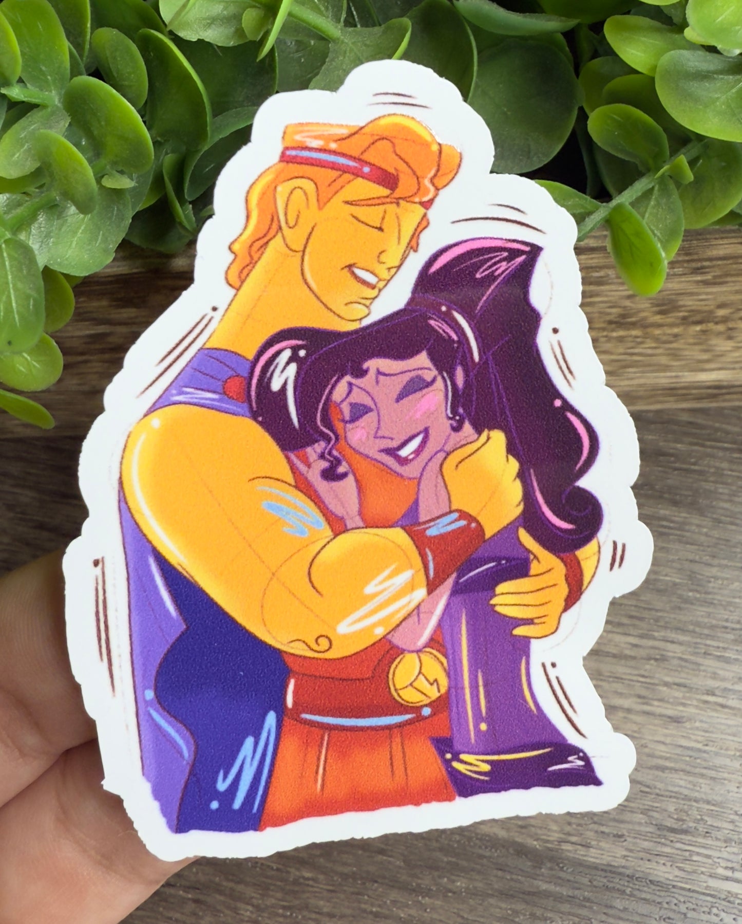 Strong Man White Vinyl Sticker