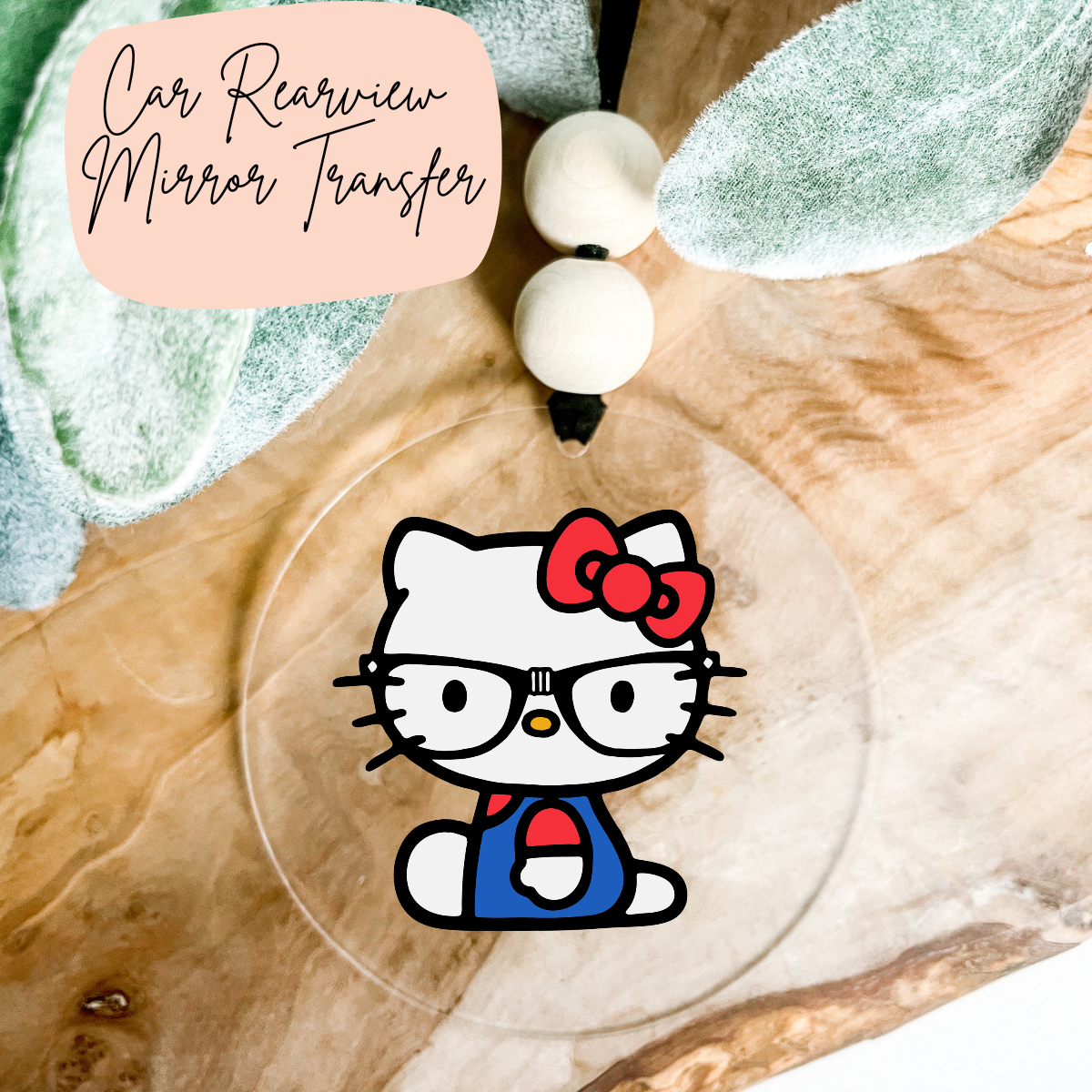 HK W Glasses Rear View Mirror UV DTF TRANSFER
