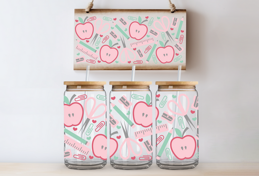 Teacher Apples UV DTF Wrap DOUBLE SIDED