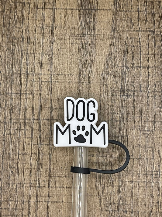 Dog Mom Silicone Straw Topper