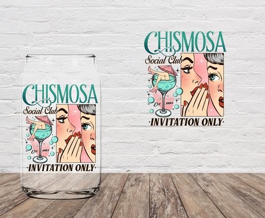 Chismosa Social Club Invitation Only 4" UV DTF