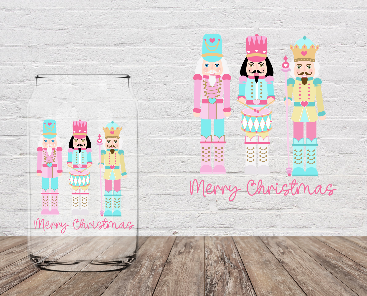 GOOD Pastel Nutcracker DOUBLE SIDED 4" UV DTF