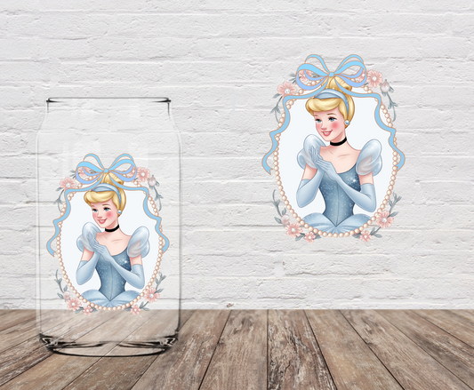 Blue Dress Girl 4" UV DTF