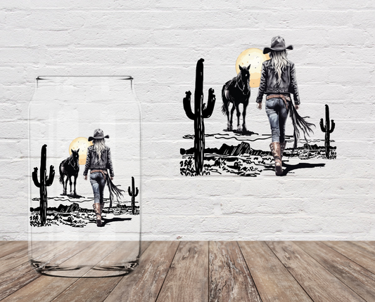 Cowgirl Walking 4" UV