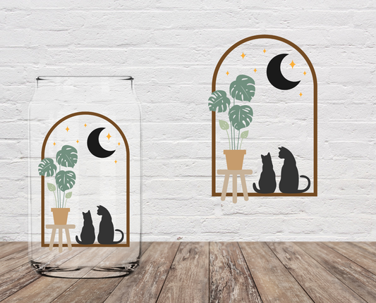 Cats Under The Moon 4" UV DTF