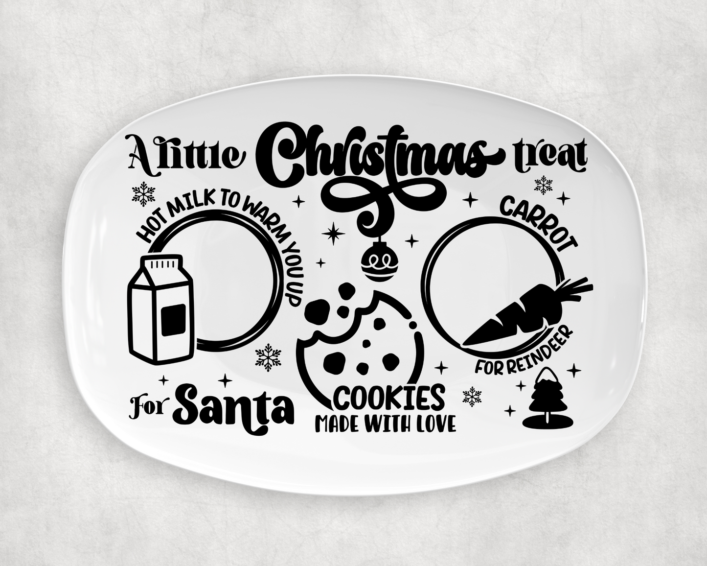GOOD A Little Christmas Treat Plate UV DTF