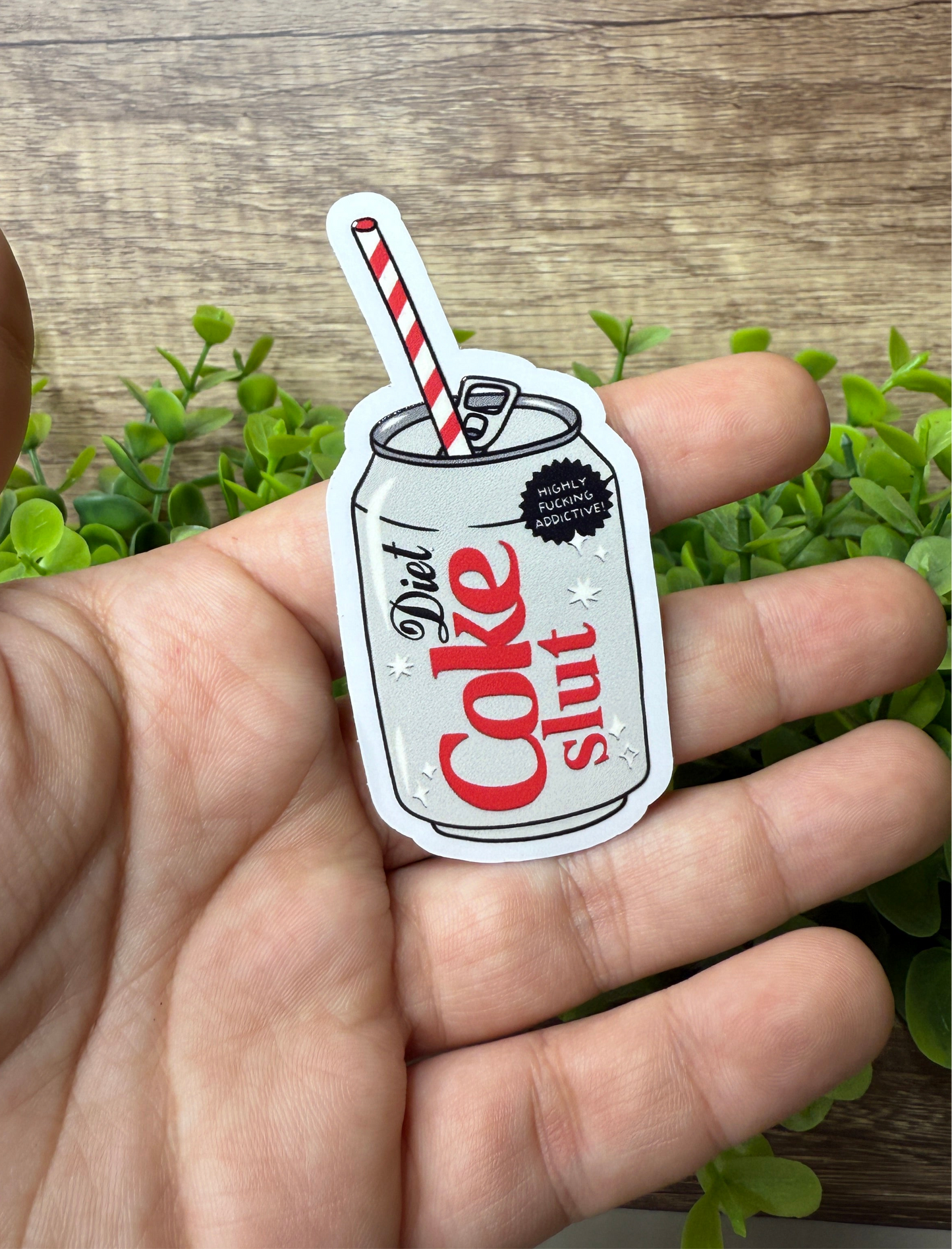 Diet Soda White Vinyl Sticker