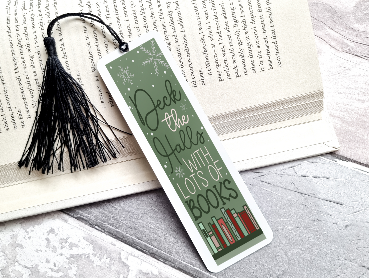 GOOD Deck The Halls UV DTF Bookmark DOUBLE SIDED