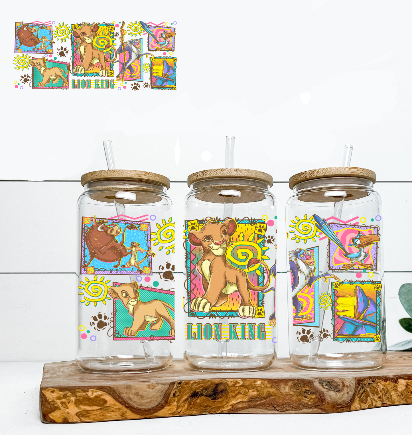 The Lion & Friends UV DTF Wrap DOUBLE SIDED