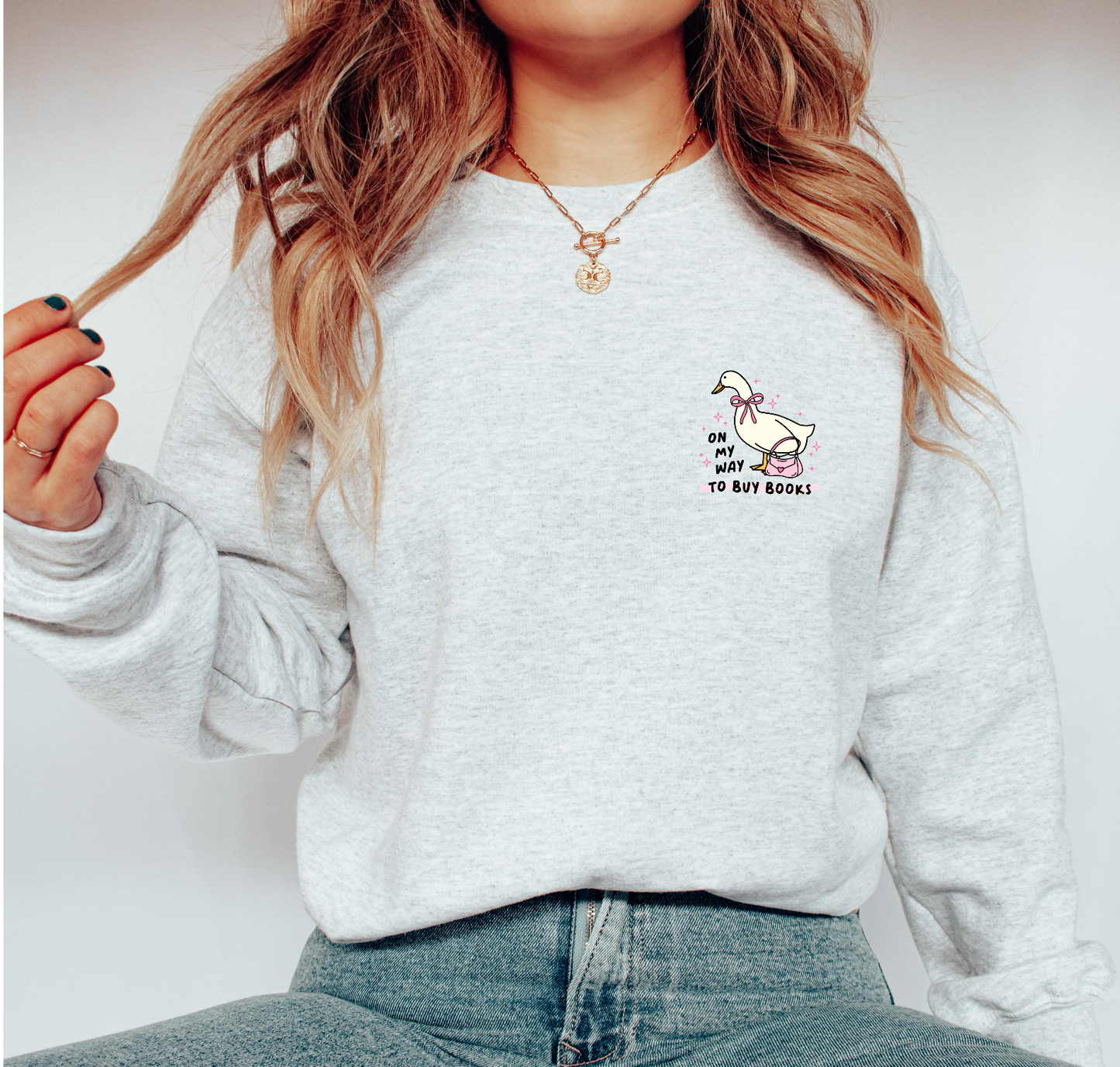 On My Way To Buy Books Duck DTF TRANSFER