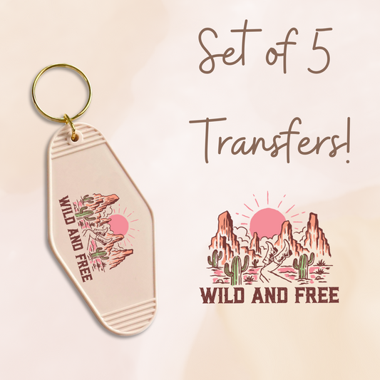 Wild & Free MOTEL KEYCHAIN Transfer
