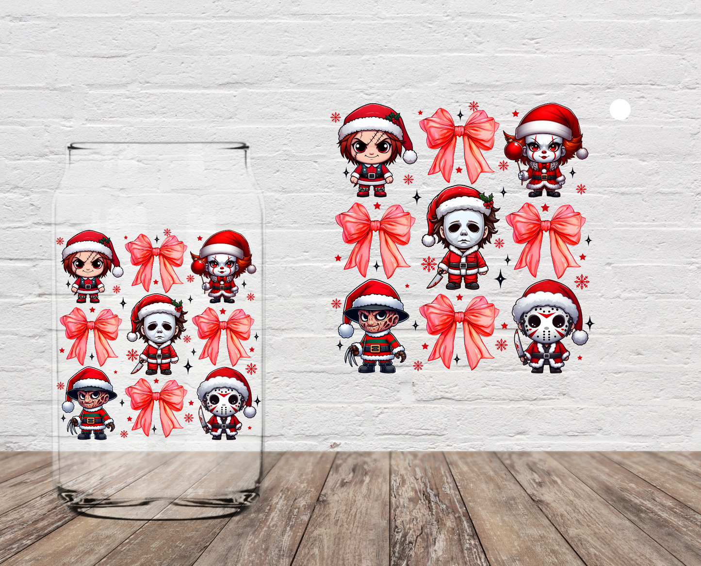 GOOD Evil Red Bows 4" UV DTF