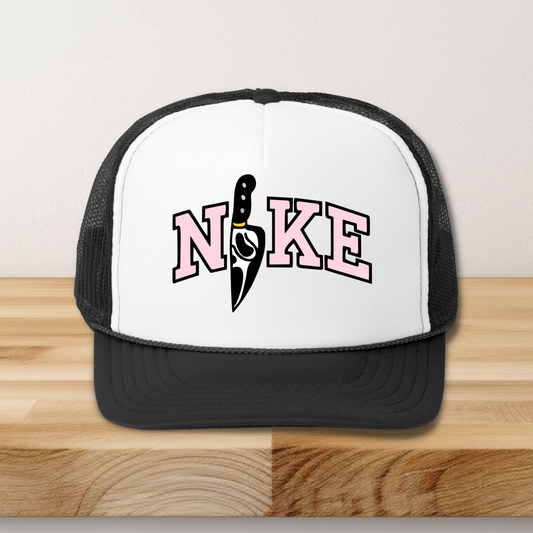 Pink Knife Check Pocket Transfers DTF