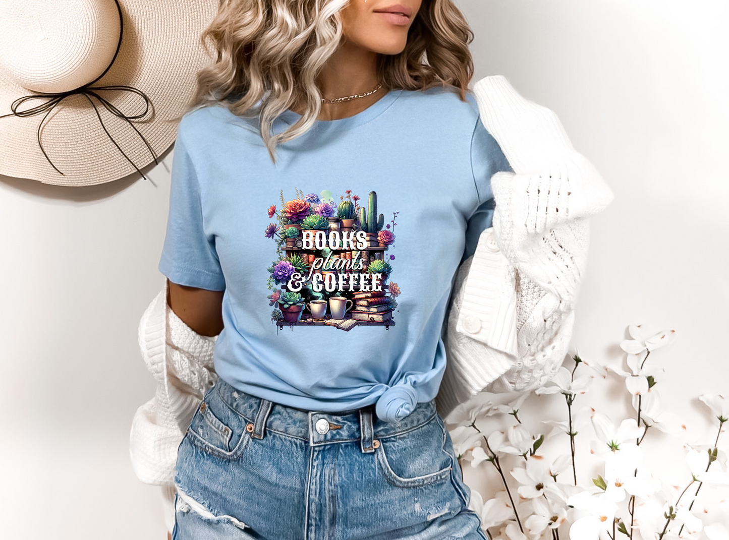 Books, Plants, & Coffee DTF TRANSFER