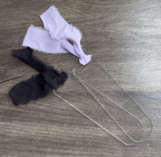 NEW Clear Bookmarks with Ribbon