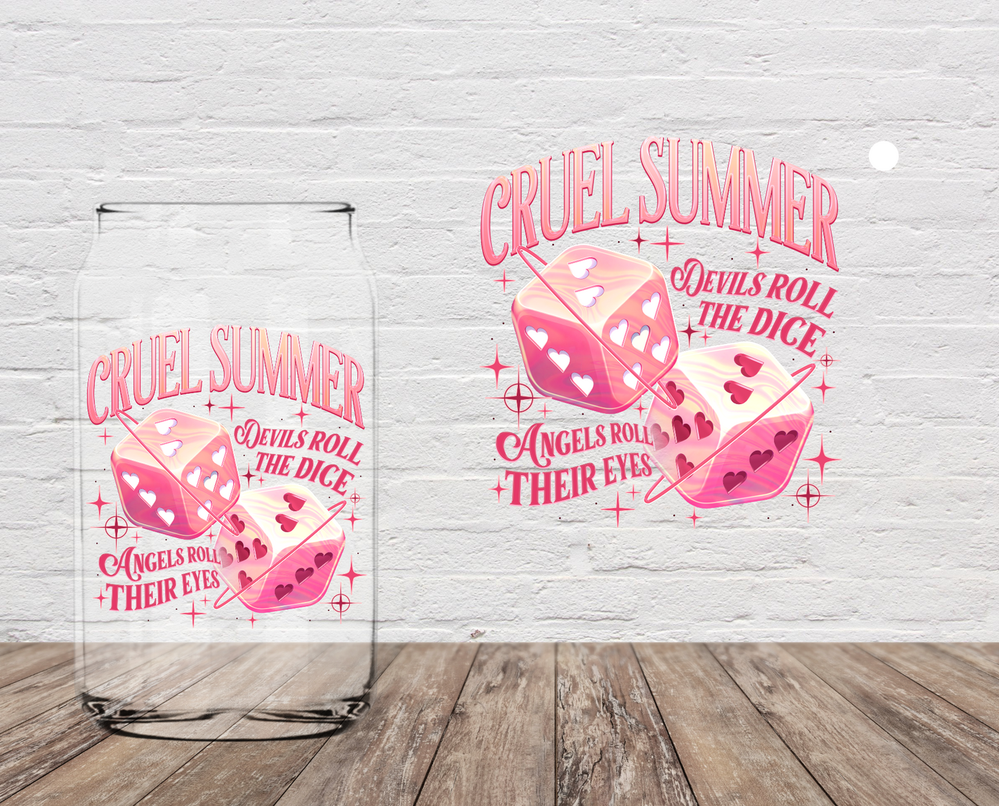Cruel Summer Dice 4" UV DTF LAST CHANCE