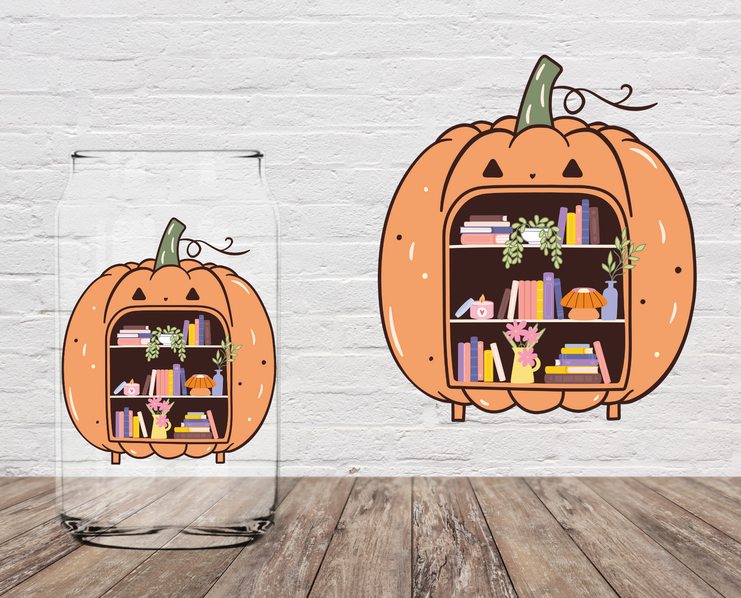 GOOD Pumpkin Library 4" UV DTF