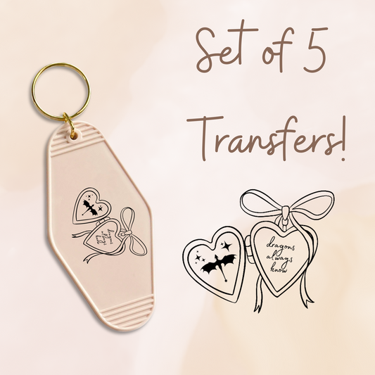 Dragons Always Know MOTEL KEYCHAIN Transfer