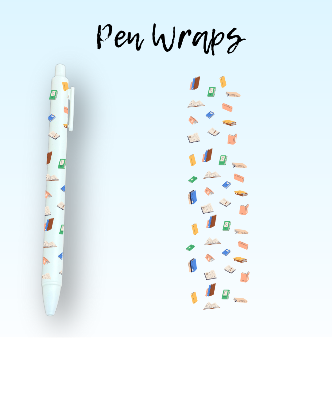 Books Wrap For Ballpoint Pen UV DTF