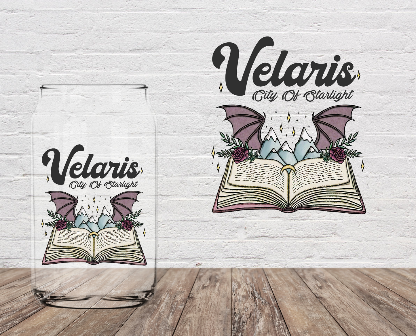 Vel Bat Wings 4" UV DTF