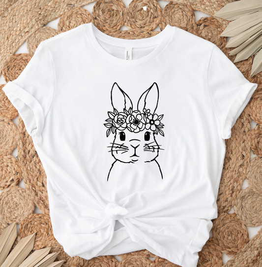 Bunny Outline (BLACK) SINGLE COLOR DTF TRANSFER