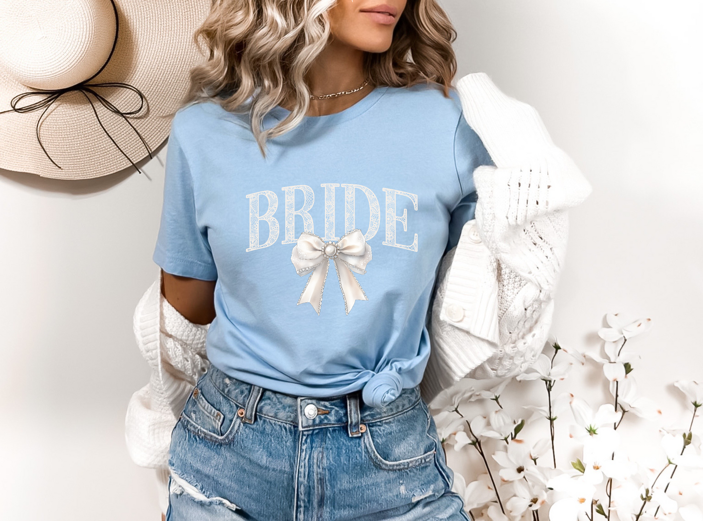 Bride White Bow DTF TRANSFER