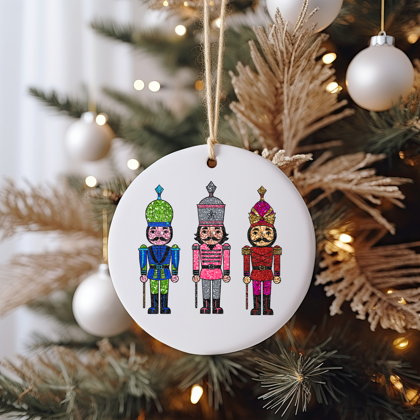 GOOD Nutcracker x3 Ornament Size UV DTF single sided