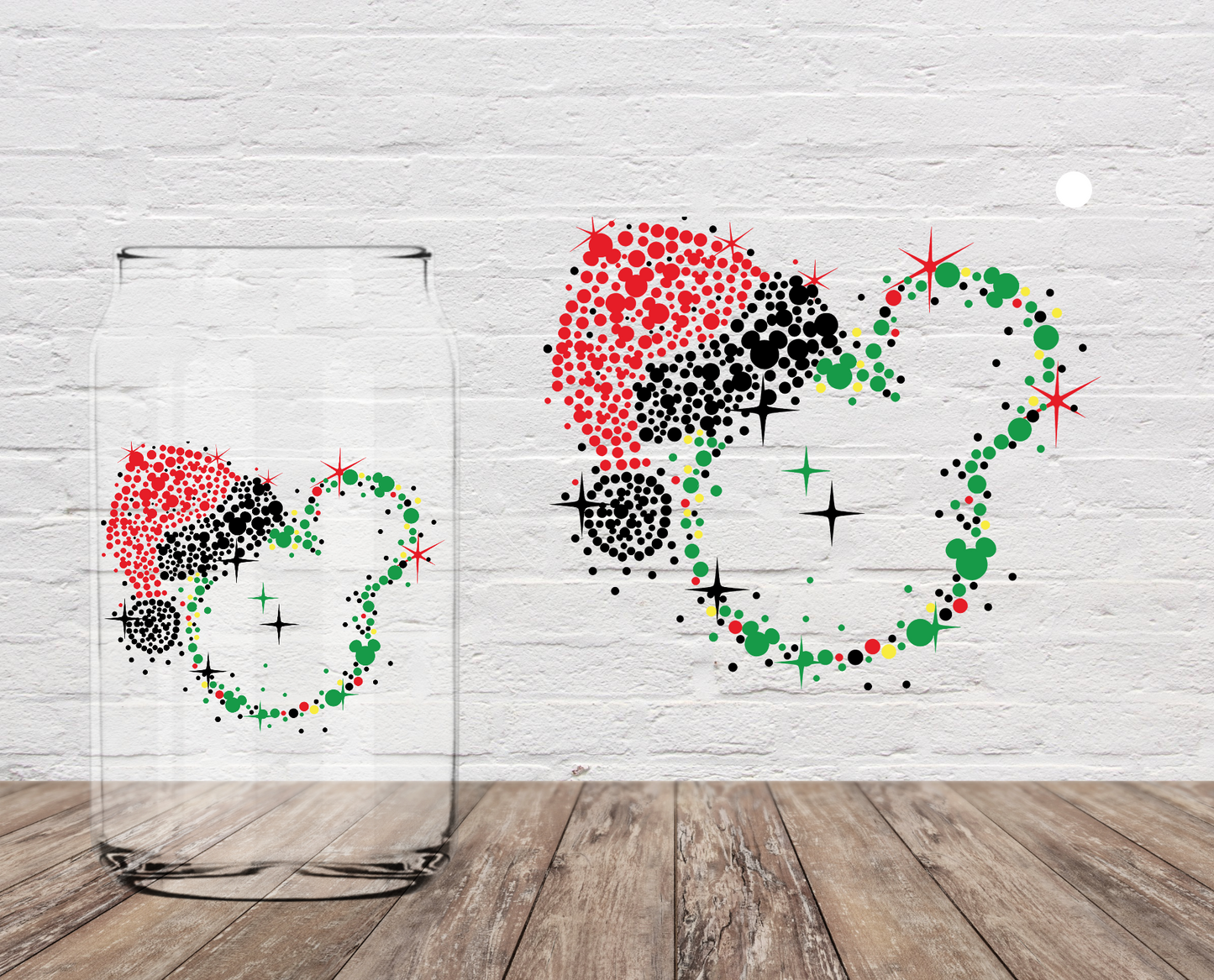 GOOD Magical Christmas Face Dotted 4" UV DTF