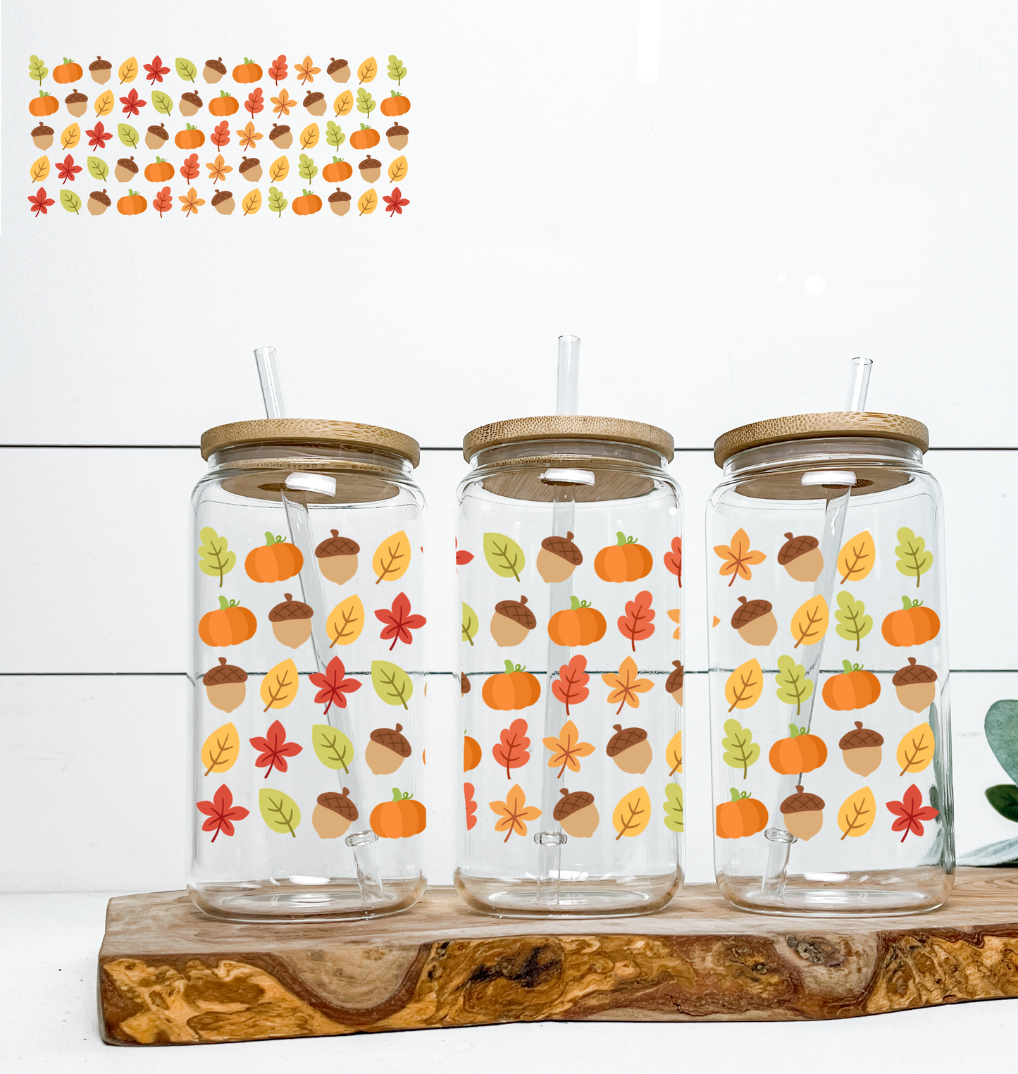 GOOD Acorns & Leaves UV DTF DOUBLE SIDED
