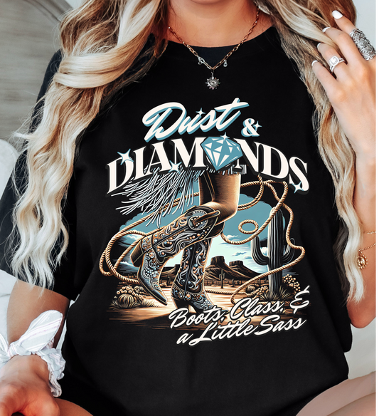 Dust & Diamonds DTF TRANSFER Press on Black