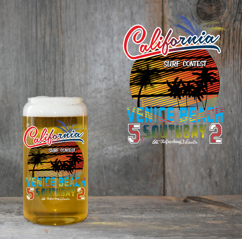California Surf Contest 4" UV DTF