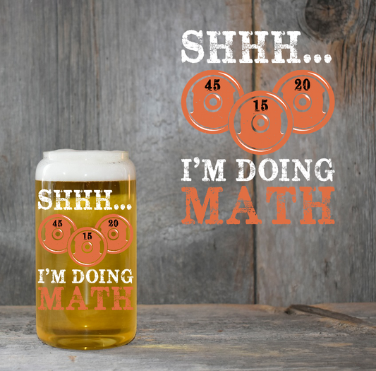 Im Doing Math 4" UV DTF