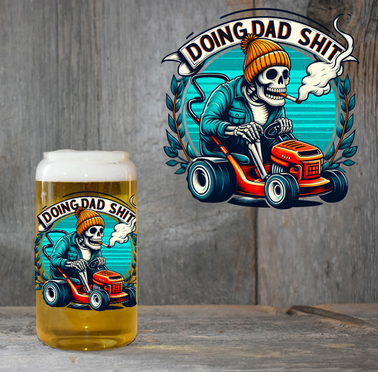 Doing Dad Things Grass Mower 4" UV DTF