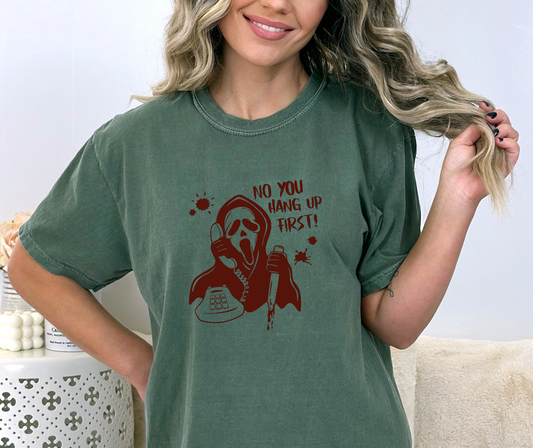 No You Hang up First Screen Print Transfer