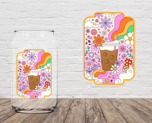 Iced Coffee Rainbow 4" UV DTF