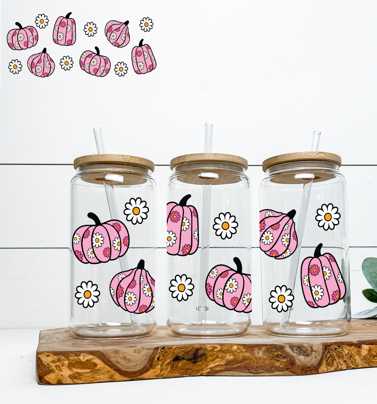 Pink Pumpkins SEASONAL 16oz UV Wrap