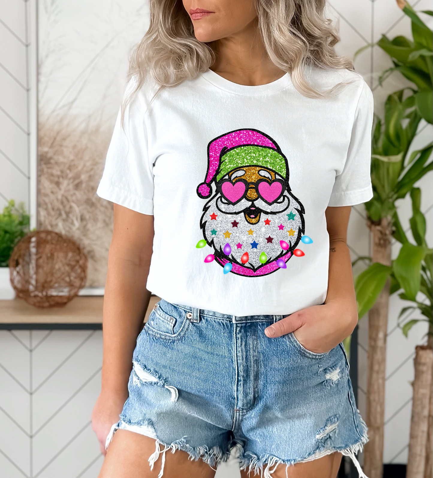 Glitter Santa DTF